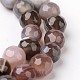 Faceted Natural Botswana Agate Round Bead Strands G-F261-02-6mm-1