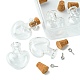 6 Stück klare Mini-Glasflaschen mit hohem Borosilikatgehalt AJEW-FS0001-09B-2