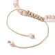 Bracelets de perles tressés en perles de verre et de laiton BJEW-JB09873-4