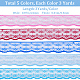GORGECRAFT 5 Colors 15 Yards Lace Ribbon Vintage Cotton Crochet Sewing Embroidery Lace Scalloped Edge Rolls for Bridal Wedding Decoration Christmas Package DIY Sewing Craft Scrapbooking Dollies OCOR-GF0002-69-2