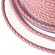 編み紐  革のアクセサリーコード  ジュエリーDIY製版材料  ピンク  3mm  約10.93ヤード（10m）/ロール WL-I003-3mm-C-02-3