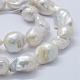 Hebras de perlas keshi de perlas barrocas naturales PEAR-K004-17-3