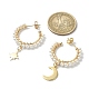 Star and Moon Asymmetrical Earrings EJEW-TA00307-3