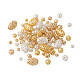 Kissitty 105 pièces 12 styles de perles creuses en laiton KK-KS0001-27-3