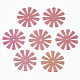 装飾アクセサリー  ポリ塩化ビニールのプラスチック製のスパンコール/スパンコールビーズ  ABカラー  花  インディアンレッド  16x0.2mm  穴：1mm  約10000個/500g PVC-R022-023H-3