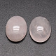 Óvalo cabuchones naturales de cuarzo rosa G-K020-14x10mm-07-1