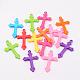 Mixed Color Cross Acrylic Pendants For Jewelry Making Embellishments DIY Craft X-SACR-515-M-2