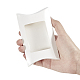 CHGCRAFT 30Pcs White Kraft Paper Pillow Boxes with Clear Window CON-GL0001-02-01-3