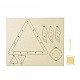 DIYトライアングルウィンドチャイム作成キット  1個の木板入り  1枚のカードの綿糸と1本のプラスチックの編み針  クラフトを描く子供たちのために  ミックスカラー  糸と針：ランダムな色 DIY-A029-08-2