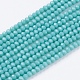Opachi colore solido fili di perle di vetro GLAA-F076-A04-1
