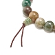 Natürliches indisches Achat-Stretch-Armband mit runden Perlen BJEW-JB07235-03-5