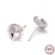 925 Sterling Silver Stud Earring Findings STER-E062-04A-S-1