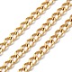 Ion Plating(IP) 304 Stainless Steel Faceted Curb Chains CHS-G027-02G-1