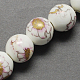 Perles de porcelaine imprimées manuelles X-PORC-Q199-16mm-02-2