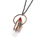 304 Stainless Steel Openable Perfume Bottle Pendant Necklaces NJEW-I239-05R-3