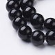 Black Glass Round Beads Strands X-GR12mm27Y-2