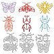 Globleland 6 Stück Insekten-Stanzformen aus Metall DIY-WH0309-1001-1