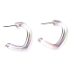 Resin C-shape Stud Earrings with 304 Stainless Steel Pins EJEW-D056-12P-1