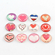 Half Round/Dome Heart Pattern Glass Flatback Cabochons for DIY Projects X-GGLA-Q037-10mm-47-1