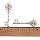 Schlüssel tibetischer Stil Anhänger Fassungen für Strasssteine TIBEB-A101291-AS-LF-3