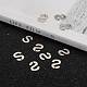 304 Stainless Steel Letter Charms STAS-O072-S-4