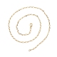 Figaro-Ketten-Halskette aus Messing für Frauen NJEW-P265-20G-3