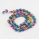 Electroplated Non-magnetic Synthetic Hematite Flat Round Bead Strands G-L368-06B-2