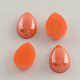 Pearlized Plated Opaque Glass Cabochons PORC-S778-6x10-04-1