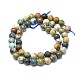 Chapelets de perles en chrysocolle et lapis lazuli naturelles G-F715-105B-2