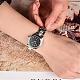 ファッションシンプルなカップルの腕時計  女性用ステンレススチール防水クォーツ腕時計  合金の腕時計ヘッド付き  ブラック  プラチナ  周囲：190ミリメートル WACH-BB19227-01-9