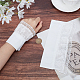 GORGECRAFT 2PCS 228mm Wide Lolita Lace Cuffs Steampunk Wrist Cuff Lace Women's Novelty Gloves Prom Gloves for Women Driving Wedding Party Dress (White) AJEW-WH0248-44A-3