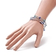 Glass Beads Five Loops Wrap Bracelets BJEW-JB09056-01-3