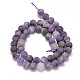 Frosted Natural Amethyst Round Bead Strands X-G-L357-8mm-07-2