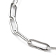 304 collar de cadena con clip de acero inoxidable NJEW-D045-14P-2