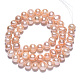 Fili di perle di perle d'acqua dolce coltivate naturali PEAR-N013-06J-2