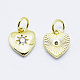 Brass Micro Pave Cubic Zirconia Charms RB-I078-67G-NR-2