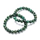 Bracelets de perles extensibles en jade africain naturel G-A185-01Q-2