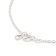 Natürliche Halskette mit Kugelanhänger aus Rosenquarz NJEW-JN04240-3