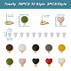 Elecrelive 20Pcs 10 Style Alloy Enamel Stud Earring Findings FIND-EL0001-03-3