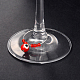 Handmade Italianate Lampwork Evil Eye Wine Glass Charms AJEW-JO00042-2