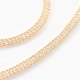 Brass Mesh Chain Necklaces NJEW-F241-01G-D-2