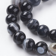 Chapelets de perles rondes en agate à rayures naturelles/en agate à bandes X-G-G582-8mm-07-3