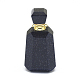 多面的な合成ブルーゴールドストーン開閉式香水瓶ペンダント  真鍮のパーツとガラスのエッセンシャルオイルのボトル  30~40x14~18x11~14mm  穴：0.8mm  ガラス瓶容量：3ml（0.101液量オンス）  宝石の容量：1ml（0.03液量オンス） G-E556-04D-2