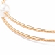 Perle naturelle et lapis-lazuli (teints) bracelet manchette enroulé avec perles rondes BJEW-JB07923-02-5