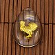Real 18K Gold Plated Brass Inlaid Transparent Glass Pendants X-GLAA-N0004-03-1