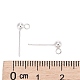 Round 925 Sterling Silver Ear Stud Findings STER-M108-04-3