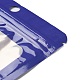 長方形レーザーPVCジップロックバッグ  再封可能な包装袋  セルフシールバッグ  スレートブルー  14.9x10.5x0.15cm  片側の厚さ：2.5ミル（0.065mm） ABAG-P011-01F-03-3