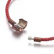 Bracelets en cuir de vache tressé BJEW-F360-A01-4