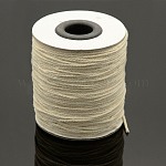 Round Cotton Twist Threads Cords, Macrame Cord, Light Yellow, 1.5mm, about 100yards/roll(300 feet/roll), 6rolls/bag