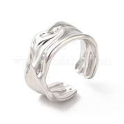 304 anillo de puño abierto de acero inoxidable para mujer RJEW-E063-24P